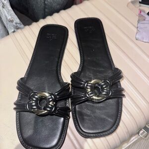 Zara Black Sandals with Knot Accent